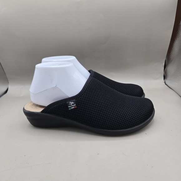 Fly Flot Mules Mesh Clogs Anti Shock Anatomic Slip On Shoe Black Women's 40 US 9 - Picture 3 of 7